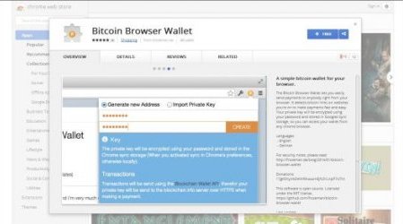 Bitcoin browser screenshot