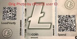 Litecoin 1 LTC Physical Wallet