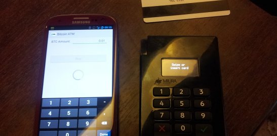 Pocket Bitcoin ATM app and Chip & PIN card reader